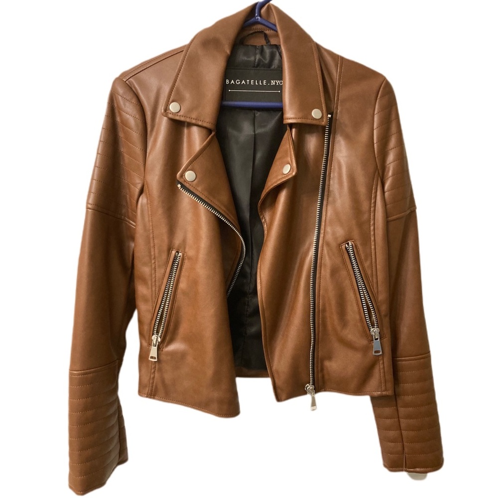 NWT π Bagatelle soft vegan tan leather M - Picture 2 of 13